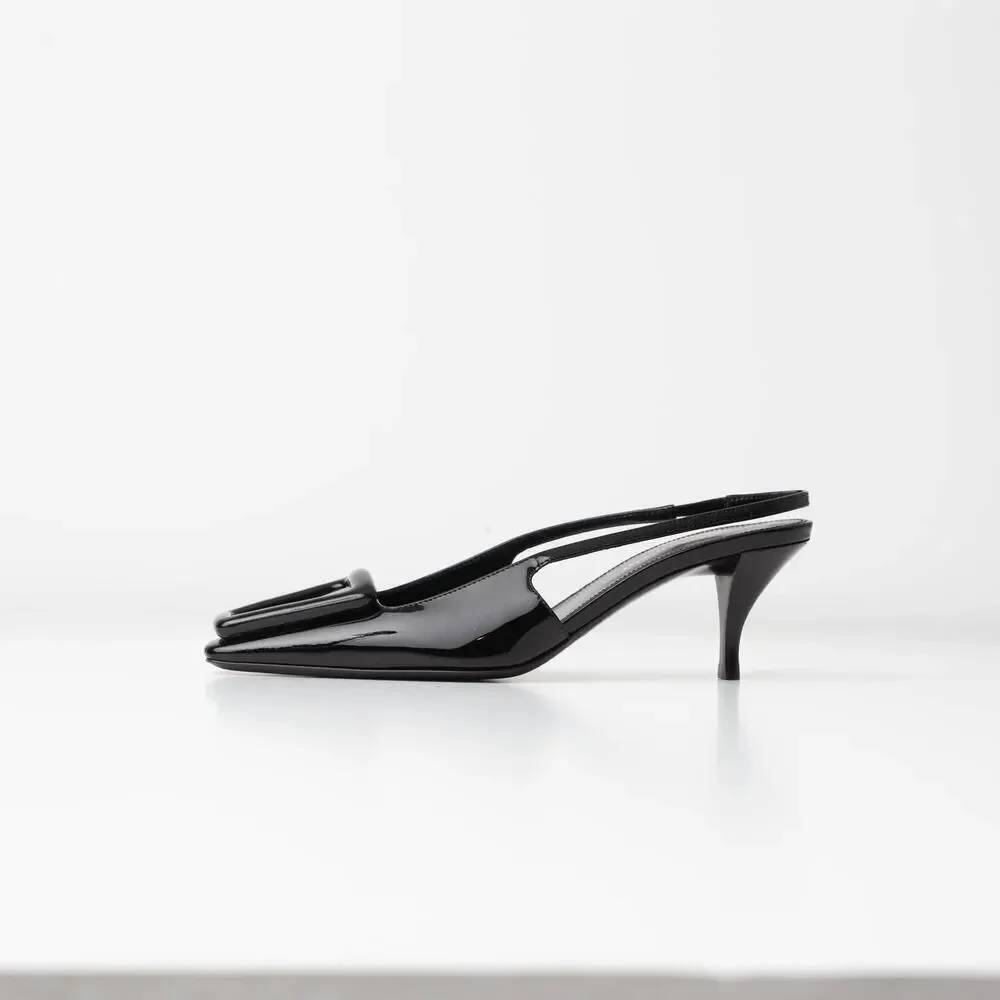 Saint Laurent Women's 24 Slingback Kitten Heel Pumps
